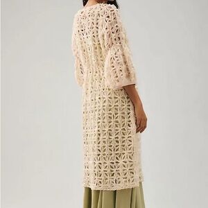 Anthropologie Maeve Textured Cutout Duster One size